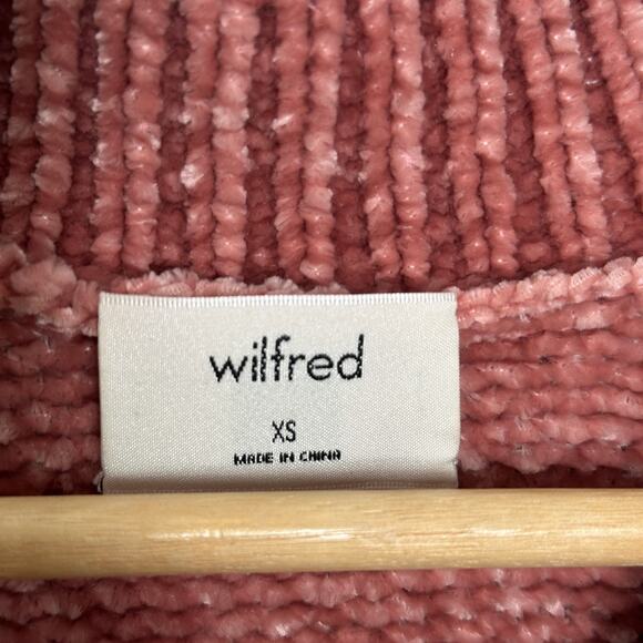 WILFRED x ARITZIA Violetta Chenille Sweater Mauve Pink Sz XS {3E22} - Picture 5 of 6